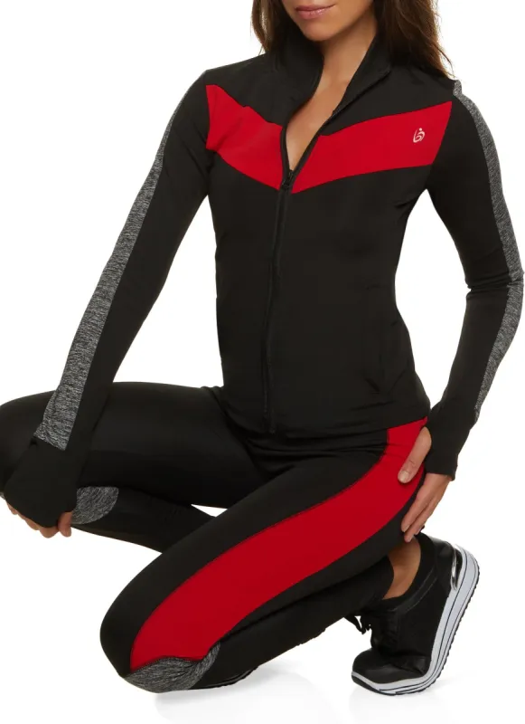 Chevron Zip Front Active Track Jacket sold by Rainbow