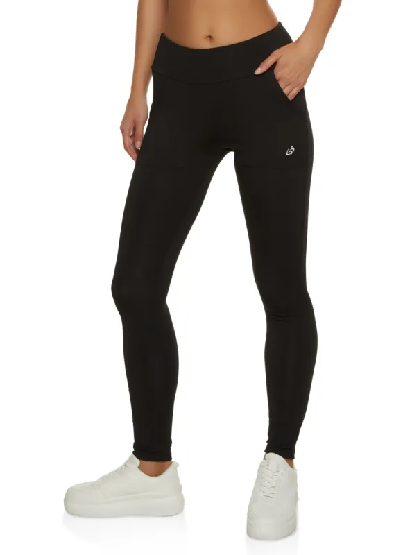 Solid High Waist Phone Pocket Leggings sold by Rainbow