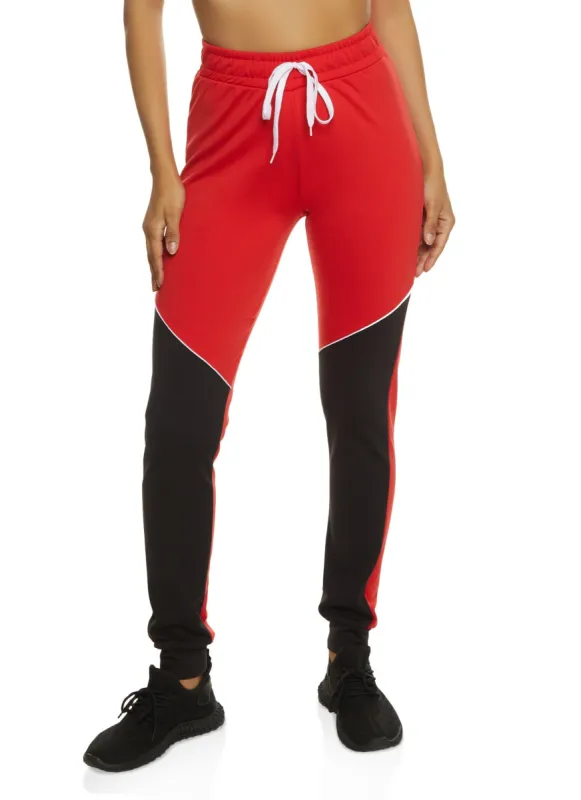 Color Block Drawstring Joggers sold by Rainbow