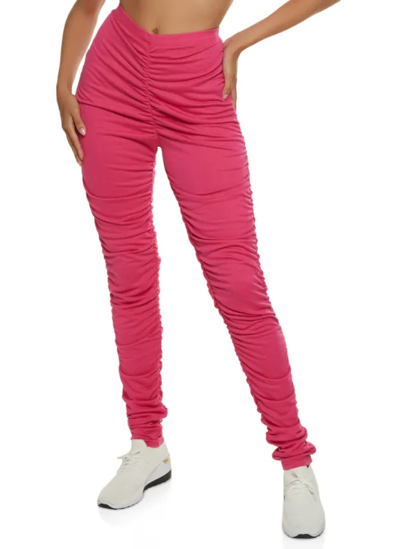 Solid Ruched Leggings sold by Rainbow