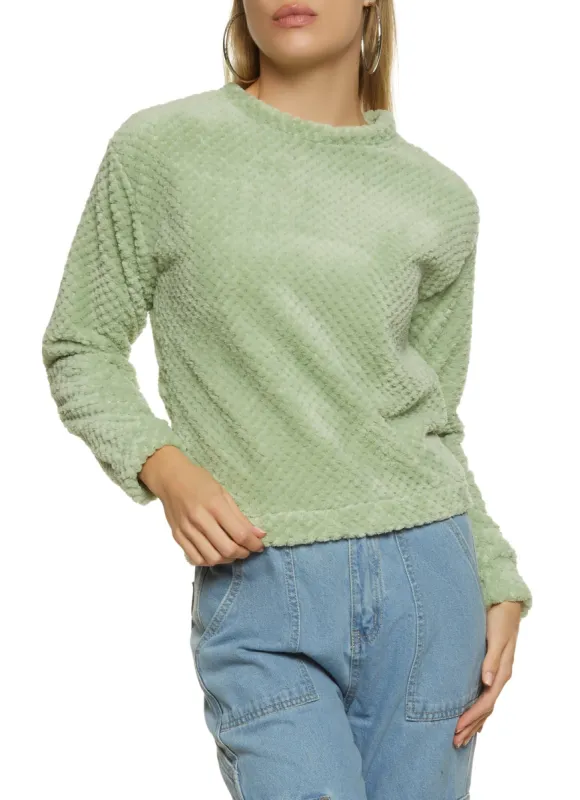 Solid Plush Sweatshirt sold by Rainbow