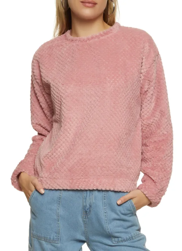 Solid Plush Sweatshirt made by Rainbow