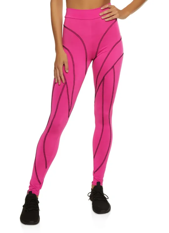 Contrast Stitch Activewear Leggings sold by Rainbow