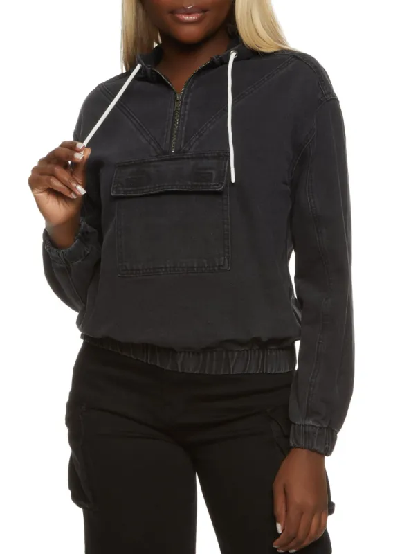 Denim Pullover Sweatshirt sold by Rainbow