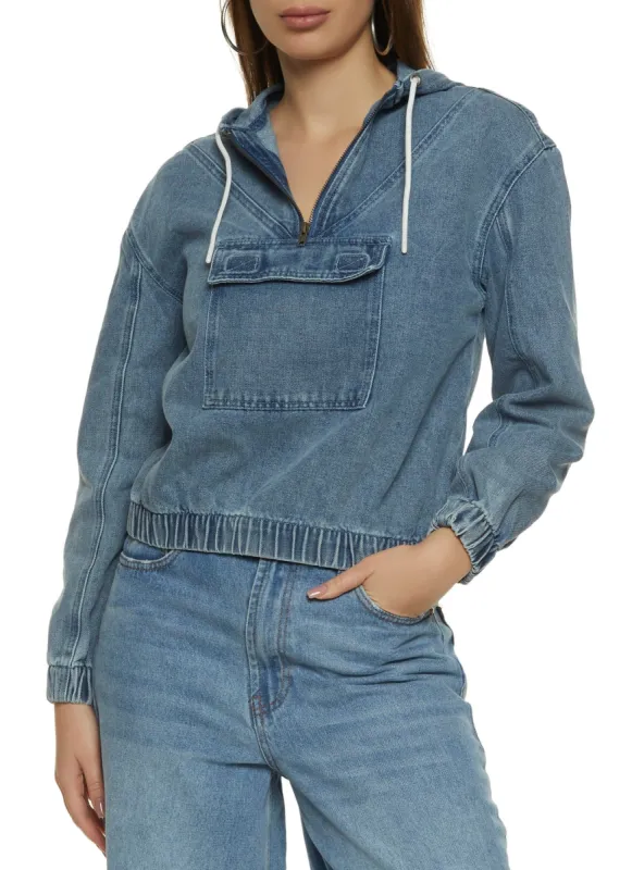 Denim Pullover Sweatshirt sold by Rainbow