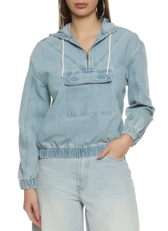 Denim Pullover Sweatshirt sold by Rainbow