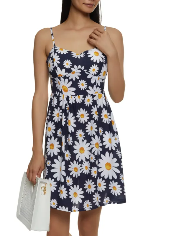 Floral Print Smocked Back Cami Dress sold by Rainbow