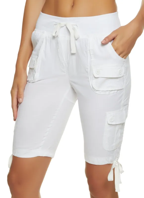 Poplin Cargo Bermuda Shorts sold by Rainbow