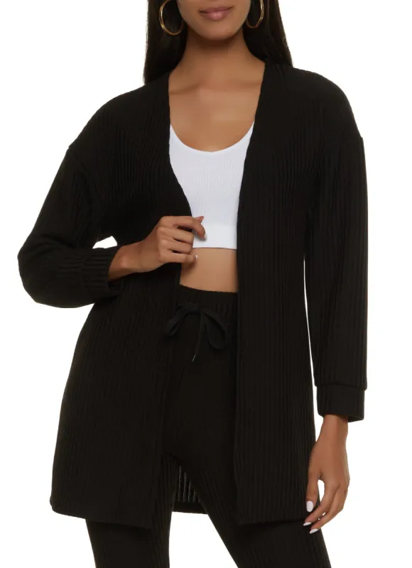Basic Ribbed Knit Cardigan sold by Rainbow