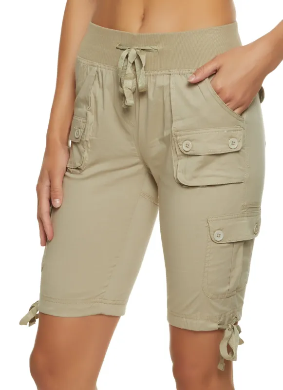 Poplin Cargo Bermuda Shorts sold by Rainbow