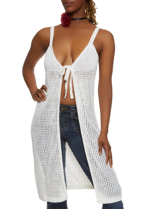 Crochet Tie Front Maxi Top sold by Rainbow