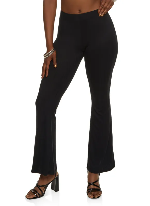 Ribbed Knit Flare Pants sold by Rainbow