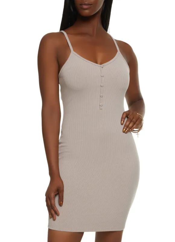 Button Detail Cami Dress sold by Rainbow