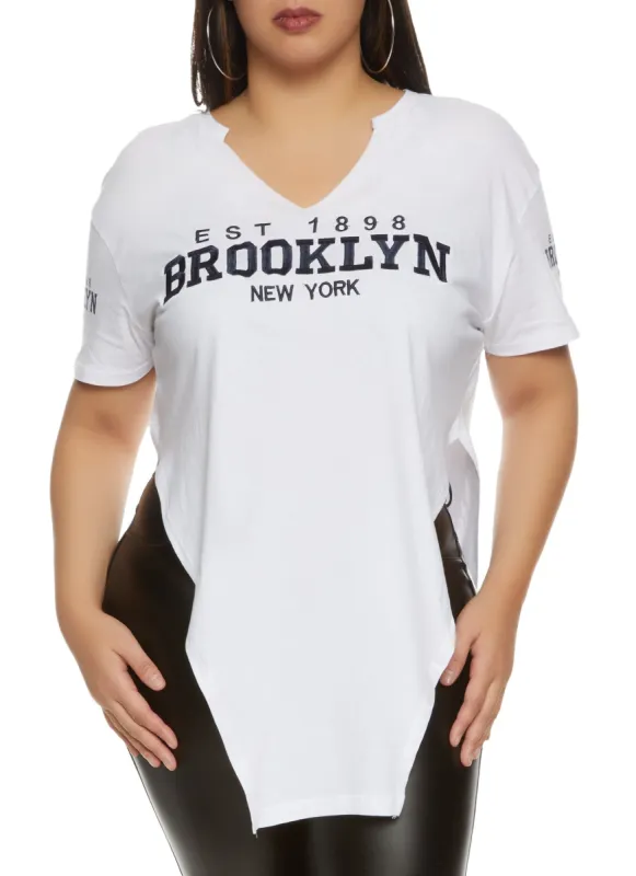 Plus Size Est 1898 Brooklyn New York Graphic Tee sold by Rainbow