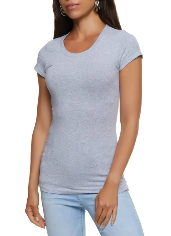 Basic Scoop Neck Tee sold by Rainbow
