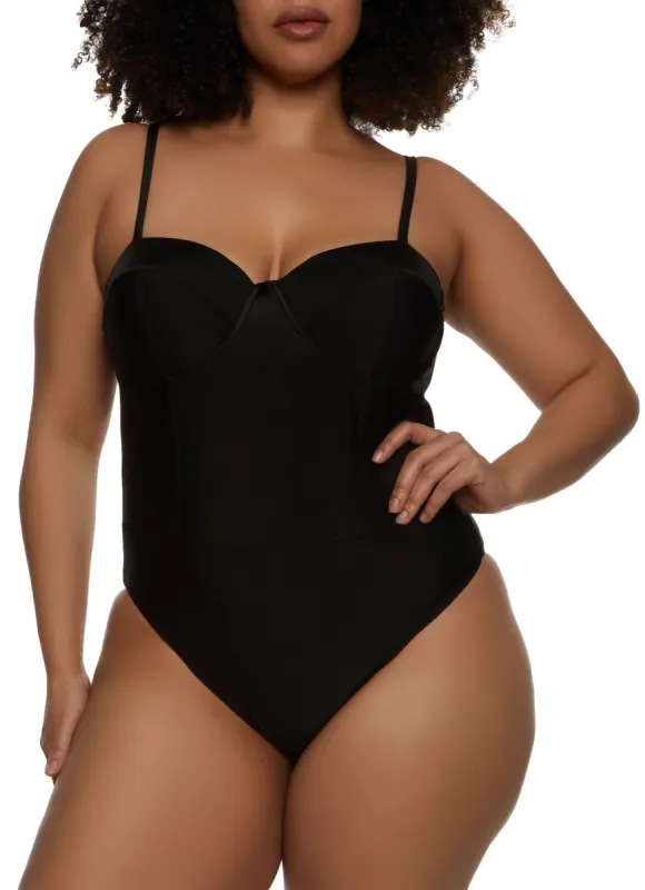 Plus Size Bustier Bodysuit sold by Rainbow