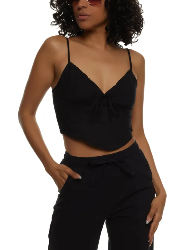 Linen Cropped Cami sold by Rainbow