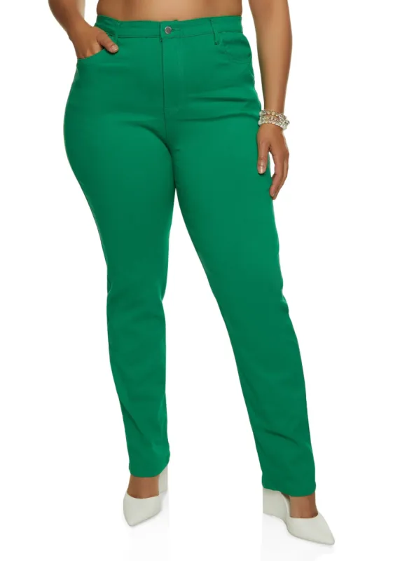 Plus Size Twill Skinny Pants sold by Rainbow