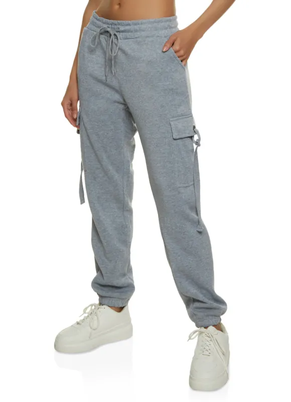 Cargo Pocket Fleece Drawstring Sweatpants sold by Rainbow