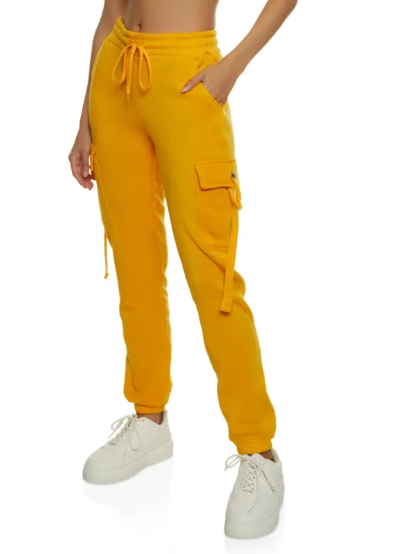 Cargo Pocket Fleece Drawstring Sweatpants sold by Rainbow