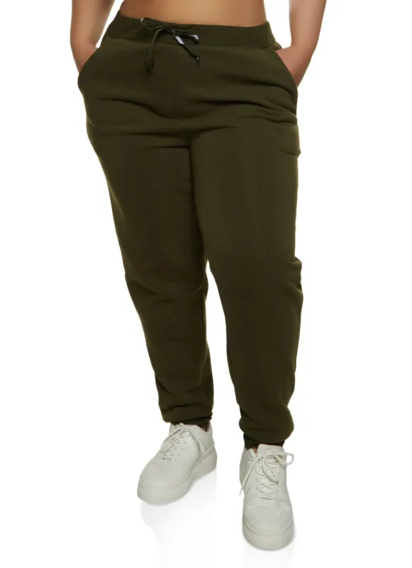 Plus Size Fleece Joggers sold by Rainbow