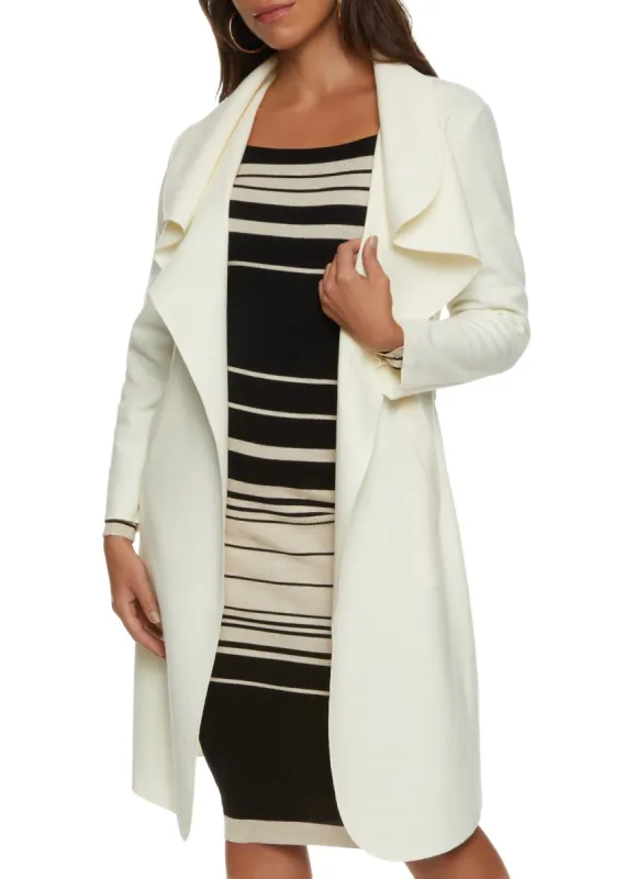 Draped Shawl Collar Wrap Coat sold by Rainbow