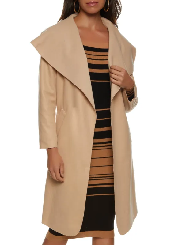Draped Shawl Collar Wrap Coat sold by Rainbow
