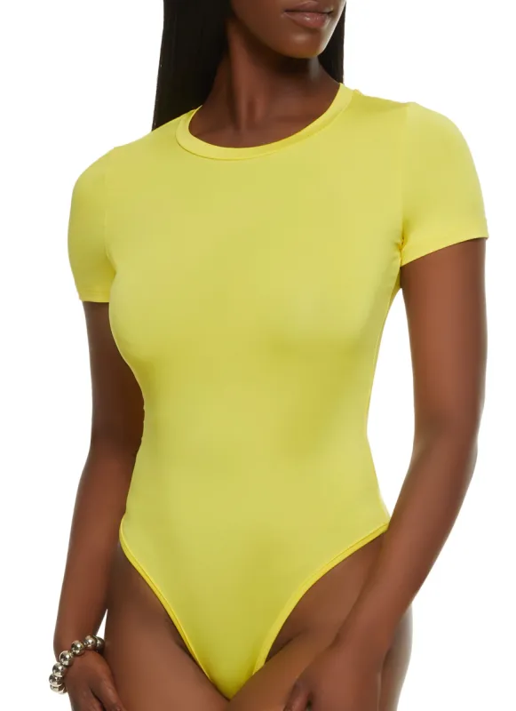 Crew Neck Short Sleeve Bodysuit sold by Rainbow