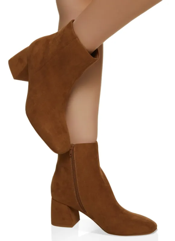 Square Toe Ankle Booties sold by Rainbow