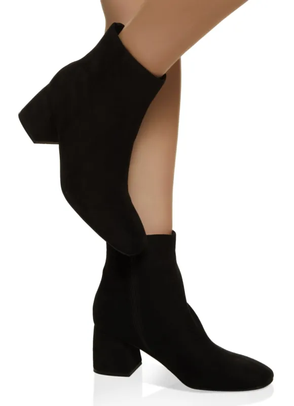 Square Toe Ankle Booties sold by Rainbow