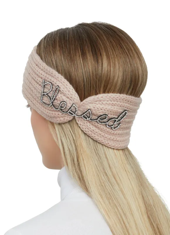 Blessed Rhinestone Head Wrap sold by Rainbow