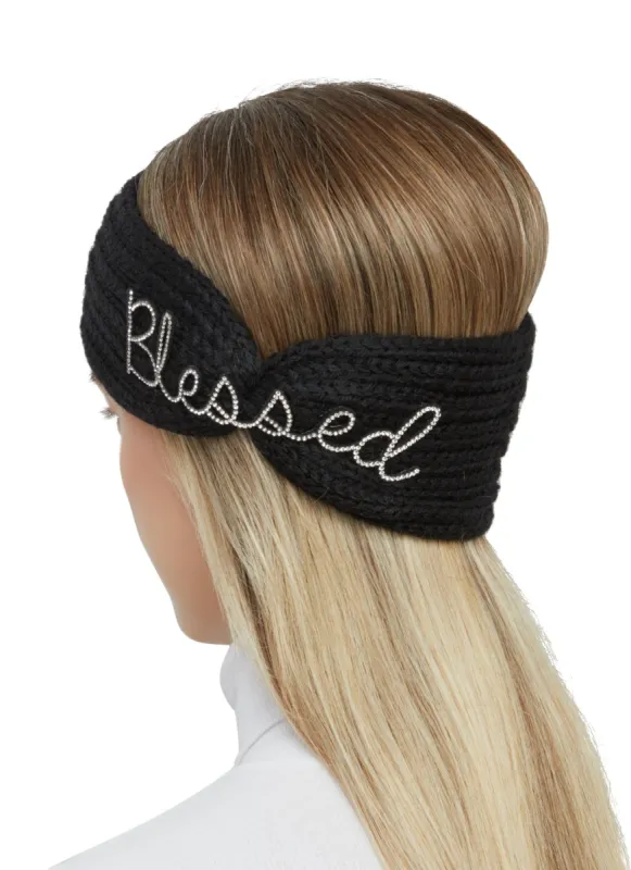 Blessed Rhinestone Head Wrap sold by Rainbow