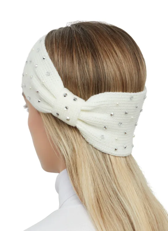 Faux Pearl Studded Knitted Head Wrap sold by Rainbow