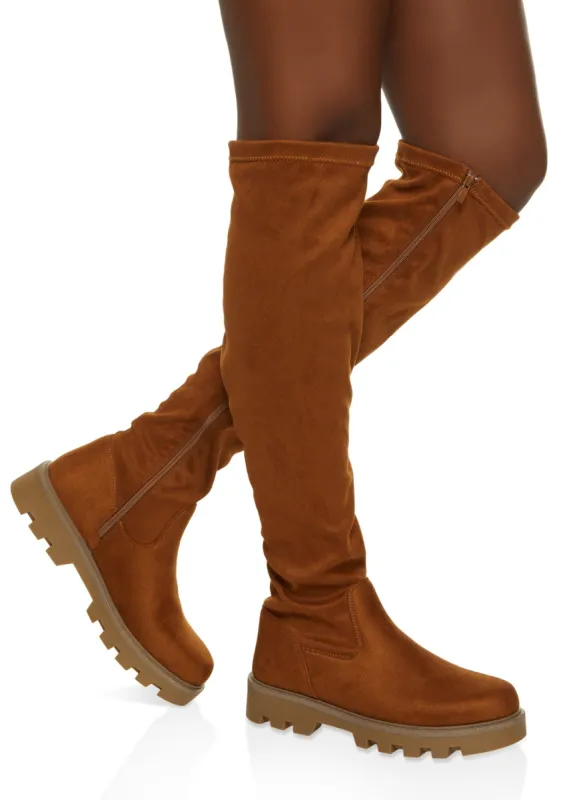 Lug Sole Knee High Boots sold by Rainbow
