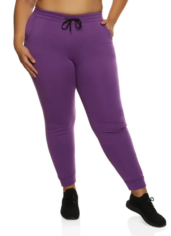 Plus Size Fleece Joggers sold by Rainbow