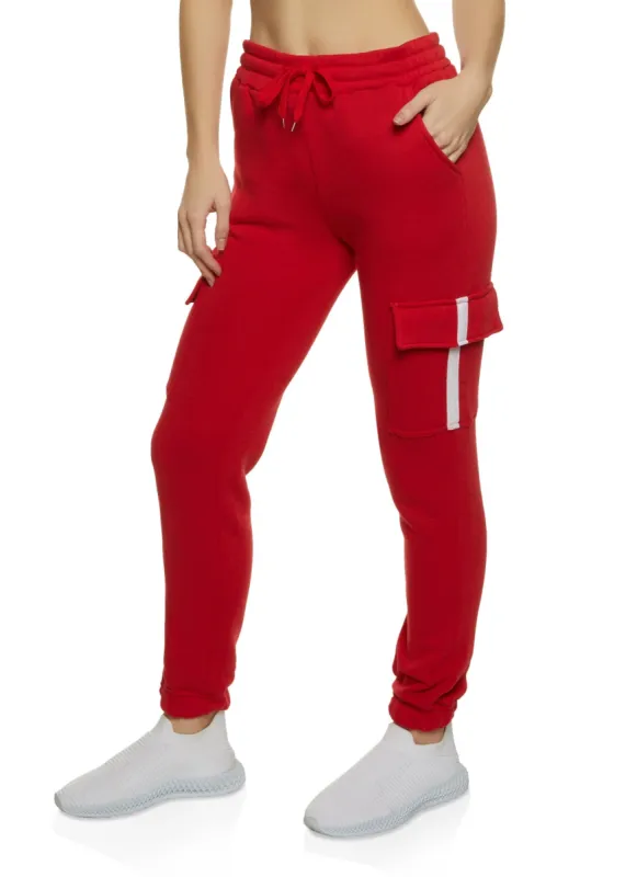 Contrast Tape Drawstring Sweatpants sold by Rainbow