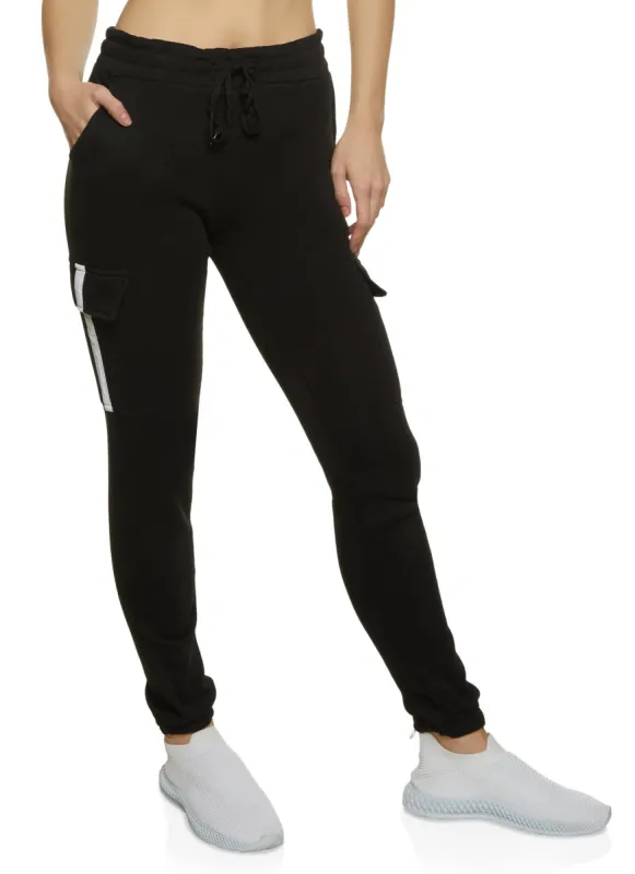 Contrast Tape Drawstring Sweatpants sold by Rainbow