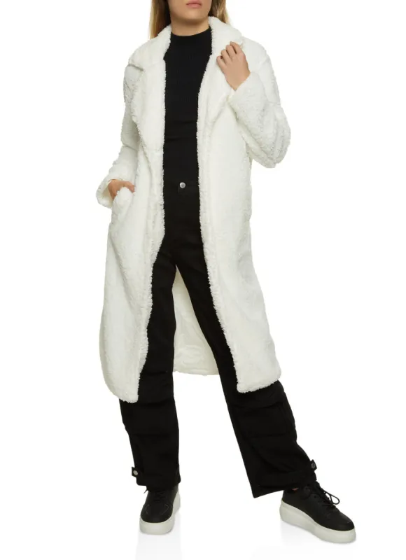 Solid Sherpa Teddy Coat sold by Rainbow