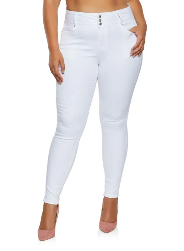 WAX Plus Size High Waisted Skinny Jeans sold by Rainbow