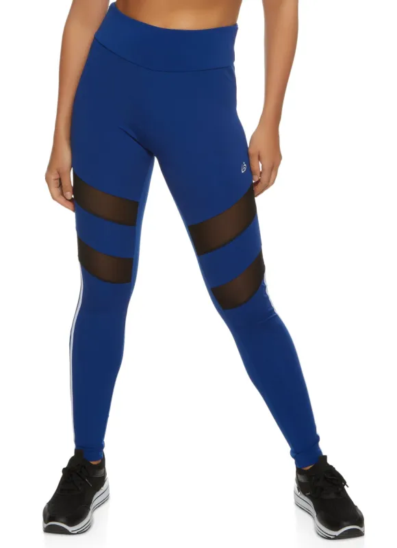 High Waist Mesh Detail Leggings sold by Rainbow