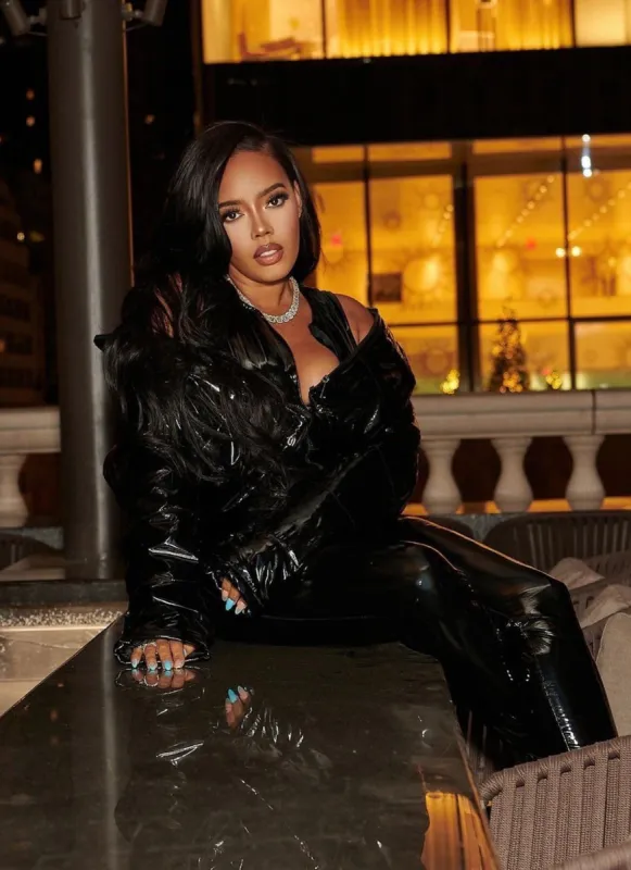 Faux Patent Leather Zip Front Puffer Jacket sold by Rainbow