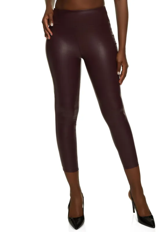 Faux Leather Cropped Leggings sold by Rainbow