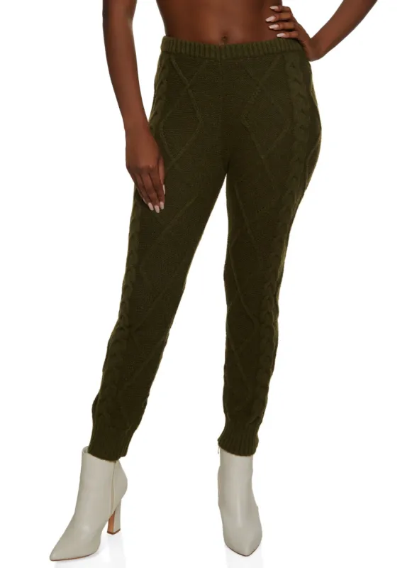 Cable Knit Pull On Pants sold by Rainbow