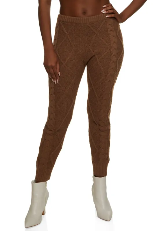 Cable Knit Pull On Pants sold by Rainbow