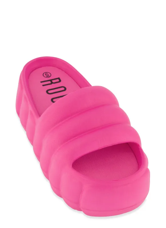 Chunky Platform Slide Sandals sold by Rainbow