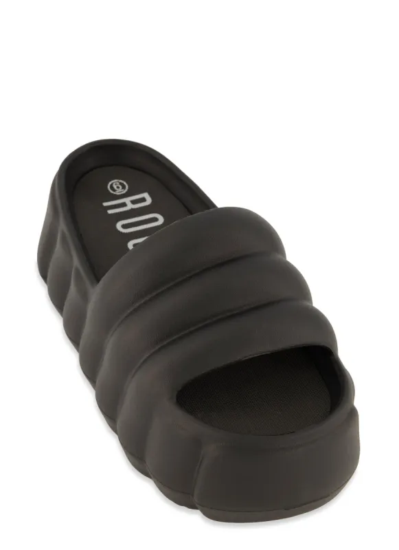 Chunky Platform Slide Sandals sold by Rainbow
