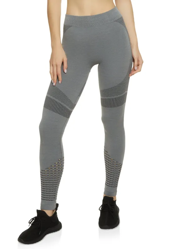 High Waist Laser Cut Leggings sold by Rainbow