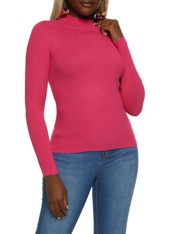 Ribbed Mock Neck Sweater sold by Rainbow