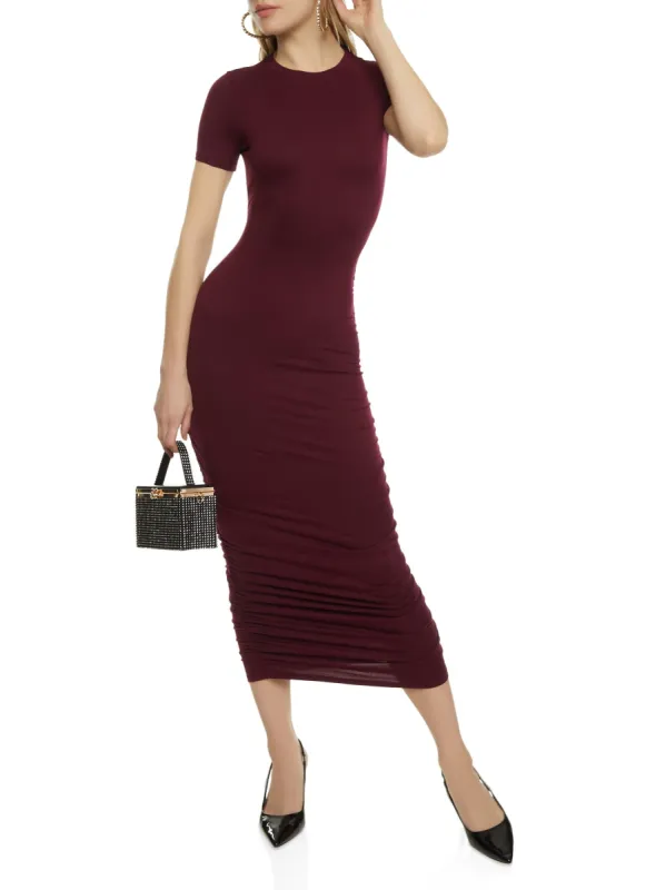 Ruched T Shirt Midi Dress sold by Rainbow