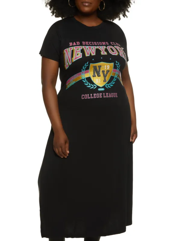 Plus Size Bad Decisions New York Maxi Tee sold by Rainbow